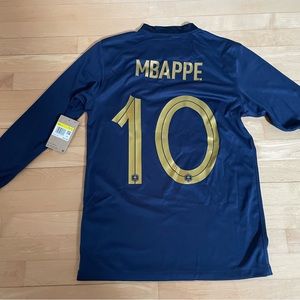 Kylian Mbappe Men’s Long Sleeve France National Team Jersey 2022 World Cup